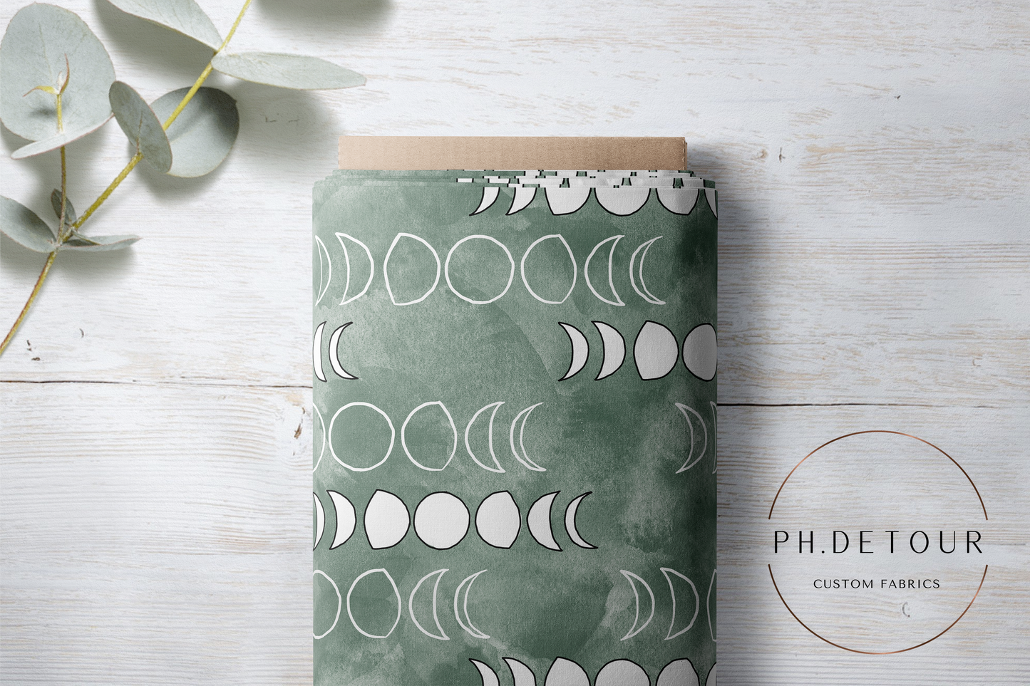 PREORDER - Moons on Watercolor Spruce - 1311 - Choose Your Base