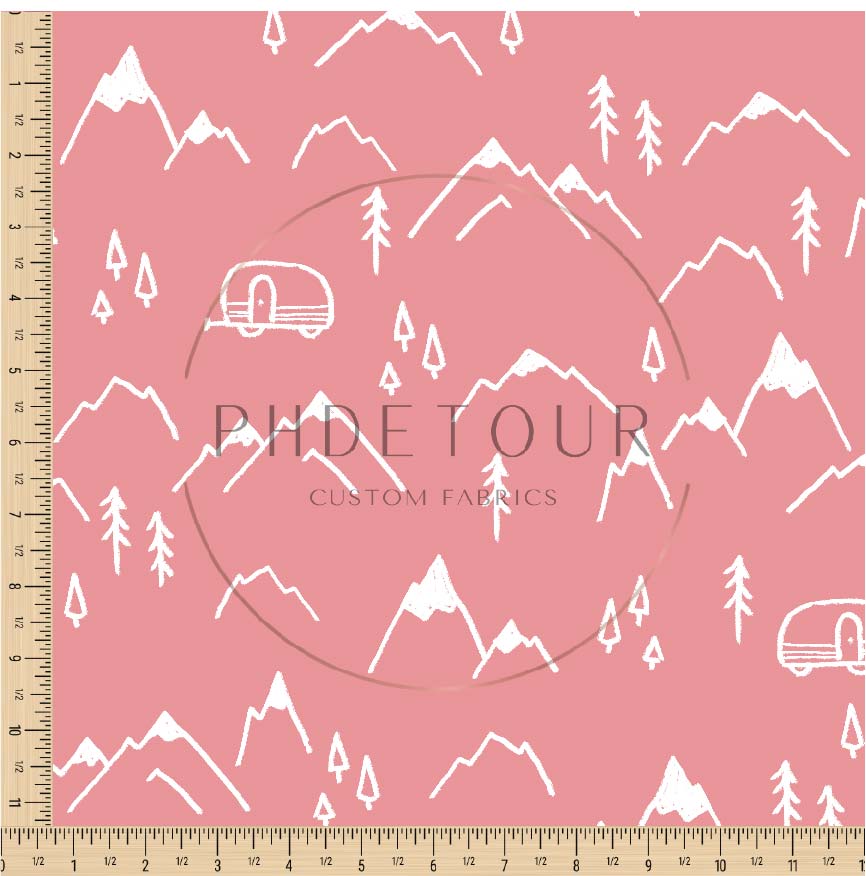 PREORDER - Mountains on Antique Rose - 1336 - Choose Your Base