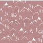 PREORDER - Mountains on Handwoven Texture Antique Rose - 1360 - Choose Your Base