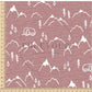 PREORDER - Mountains on Handwoven Texture Antique Rose - 1360 - Choose Your Base
