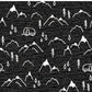 PREORDER - Mountains on Handwoven Texture Black - 1362 - Choose Your Base