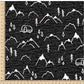 PREORDER - Mountains on Handwoven Texture Black - 1362 - Choose Your Base