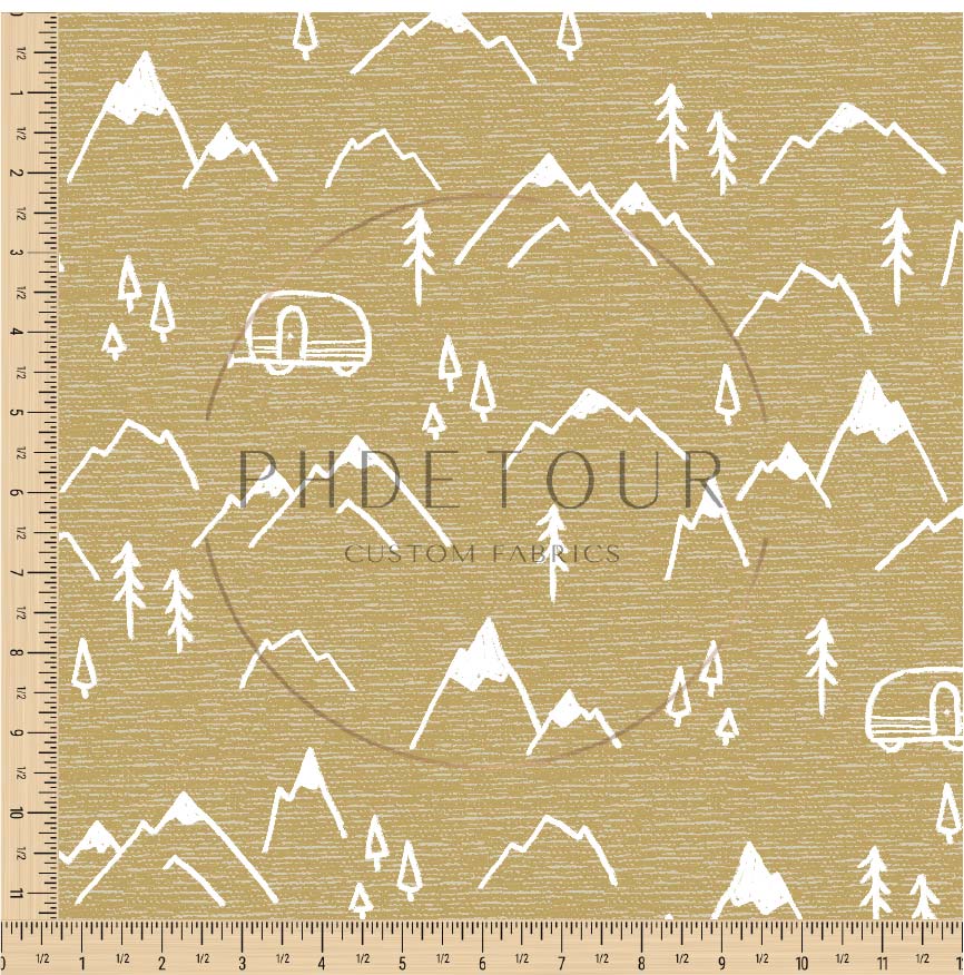 PREORDER - Mountains on Handwoven Texture Butter - 1365 - Choose Your Base