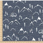 PREORDER - Mountains on Handwoven Texture Cadet - 1366 - Choose Your Base