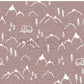 PREORDER - Mountains on Handwoven Texture Dusty Rose - 1371 - Choose Your Base