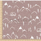 PREORDER - Mountains on Handwoven Texture Dusty Rose - 1371 - Choose Your Base