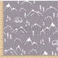 PREORDER - Mountains on Handwoven Texture Grey Violet - 1373 - Choose Your Base