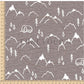 PREORDER - Mountains on Handwoven Texture Mushroom - 1378 - Choose Your Base