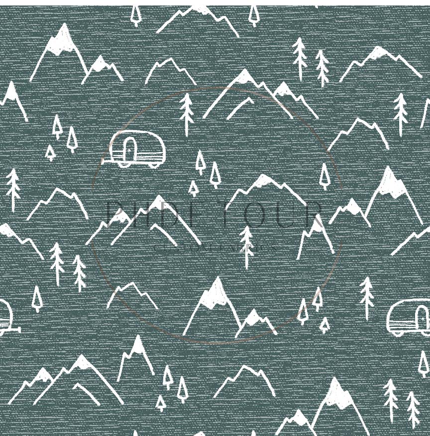PREORDER - Mountains on Handwoven Texture Oasis - 1380 - Choose Your Base