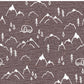 PREORDER - Mountains on Handwoven Texture Raisin - 1383 - Choose Your Base