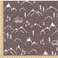 PREORDER - Mountains on Handwoven Texture Raisin - 1383 - Choose Your Base