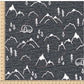 PREORDER - Mountains on Handwoven Texture Slate - 1386 - Choose Your Base