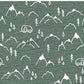PREORDER - Mountains on Handwoven Texture Spruce - 1388 - Choose Your Base
