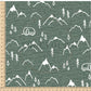 PREORDER - Mountains on Handwoven Texture Spruce - 1388 - Choose Your Base