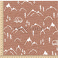 PREORDER - Mountains on Handwoven Texture Terra Cotta - 1391 - Choose Your Base