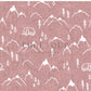 PREORDER - Mountains on Herringbone Texture Antique Rose - 1392 - Choose Your Base