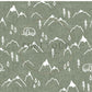 PREORDER - Mountains on Herringbone Texture Artichoke - 1393 - Choose Your Base