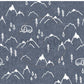 PREORDER - Mountains on Herringbone Texture Cadet - 1398 - Choose Your Base
