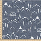 PREORDER - Mountains on Herringbone Texture Cadet - 1398 - Choose Your Base