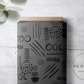 PREORDER - Neutral Abstract Black on Charcoal - 1524 - Choose Your Base