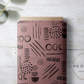 PREORDER - Neutral Abstract Black on Handwoven Texture Antique Rose - 1530 - Choose Your Base