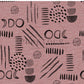 PREORDER - Neutral Abstract Black on Handwoven Texture Antique Rose - 1530 - Choose Your Base