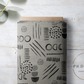 PREORDER - Neutral Abstract Black on Handwoven Texture Bone - 1532 - Choose Your Base