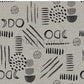 PREORDER - Neutral Abstract Black on Handwoven Texture Bone - 1532 - Choose Your Base