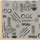 PREORDER - Neutral Abstract Black on Handwoven Texture Bone - 1532 - Choose Your Base