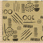 PREORDER - Neutral Abstract Black on Handwoven Texture Butter - 1533 - Choose Your Base