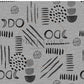 PREORDER - Neutral Abstract Black on Handwoven Texture Cement - 1536 - Choose Your Base