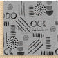 PREORDER - Neutral Abstract Black on Handwoven Texture Cement - 1536 - Choose Your Base