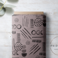 PREORDER - Neutral Abstract Black on Handwoven Texture Lotus - 1539 - Choose Your Base