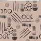 PREORDER - Neutral Abstract Black on Handwoven Texture Pale Peach - 1543 - Choose Your Base