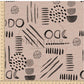 PREORDER - Neutral Abstract Black on Handwoven Texture Pale Peach - 1543 - Choose Your Base
