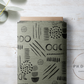 PREORDER - Neutral Abstract Black on Handwoven Texture Sage - 1544 - Choose Your Base
