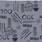 PREORDER - Neutral Abstract Black on Handwoven Texture Storm - 1546 - Choose Your Base