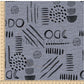 PREORDER - Neutral Abstract Black on Handwoven Texture Storm - 1546 - Choose Your Base