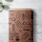 PREORDER - Neutral Abstract Black on Handwoven Texture Terra Cotta - 1547 - Choose Your Base