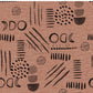 PREORDER - Neutral Abstract Black on Handwoven Texture Terra Cotta - 1547 - Choose Your Base