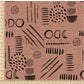 PREORDER - Neutral Abstract Black on Handwoven Texture Terra Cotta - 1547 - Choose Your Base