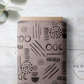 PREORDER - Neutral Abstract Black on Herringbone Texture Clay - 1549 - Choose Your Base