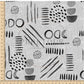 PREORDER - Neutral Abstract Black on Herringbone Texture Fog - 1550 - Choose Your Base