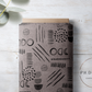 PREORDER - Neutral Abstract Black on Herringbone Texture Fossil - 1551 - Choose Your Base