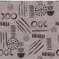 PREORDER - Neutral Abstract Black on Herringbone Texture Fossil - 1551 - Choose Your Base