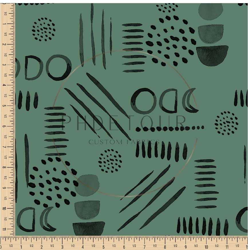 PREORDER - Neutral Abstract Black on Spruce - 1578 - Choose Your Base