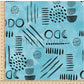 PREORDER - Neutral Abstract Black on Watercolor Aqua - 1585 - Choose Your Base