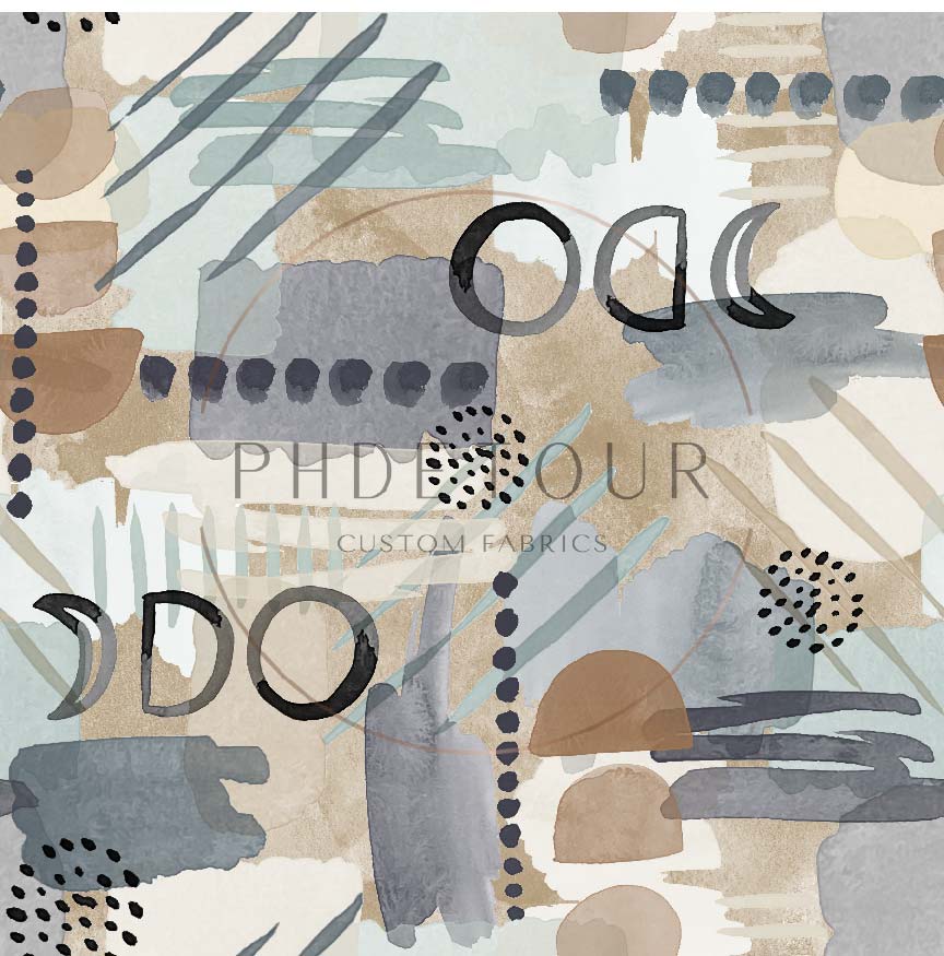PREORDER - Neutral Abstract on Watercolor Khaki - 1658 - Choose Your Base