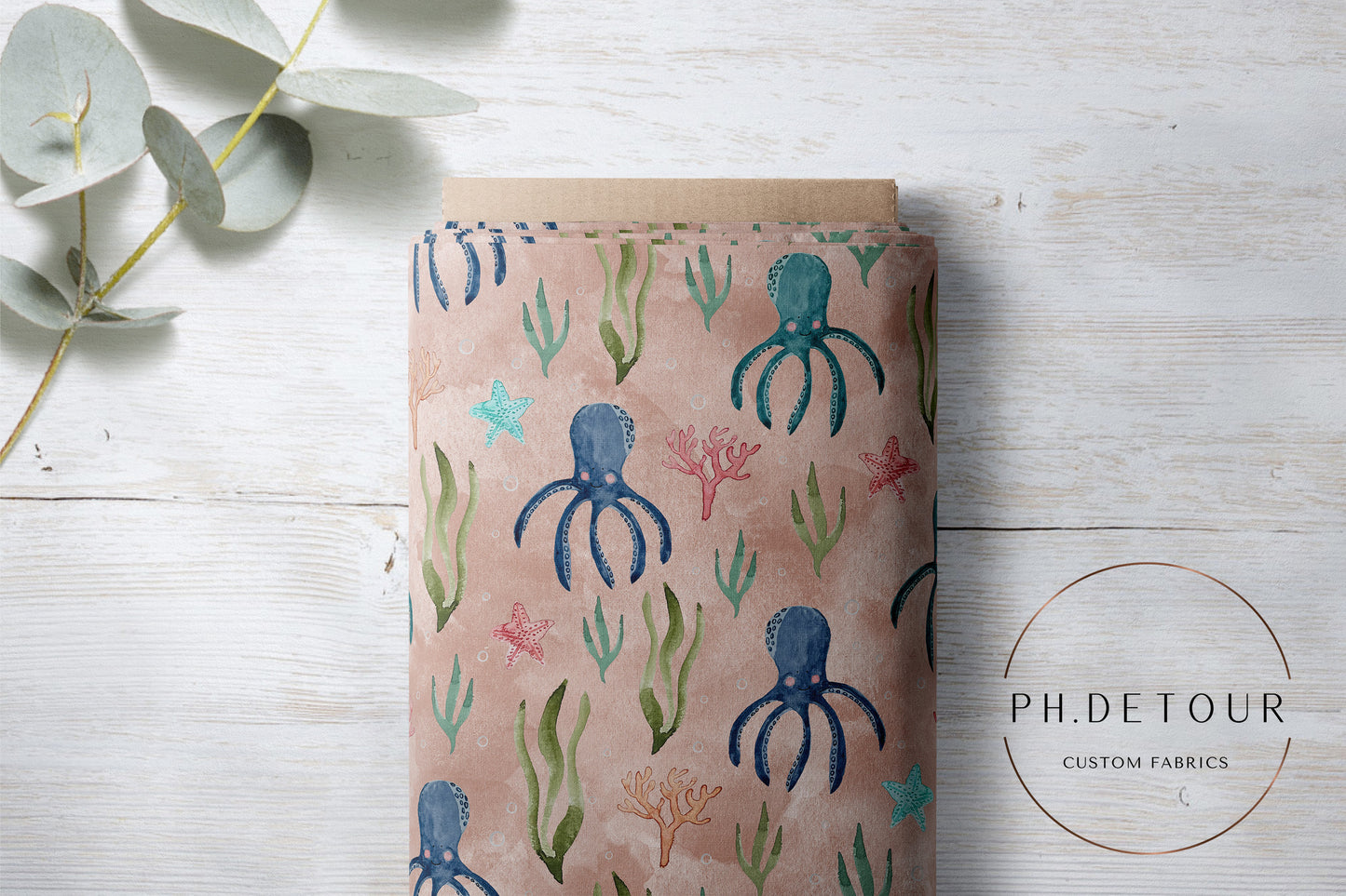 PREORDER - Octopuses on Watercolor Clay - 1843 - Choose Your Base