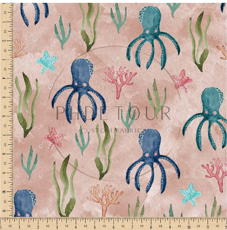 PREORDER - Octopuses on Watercolor Clay - 1843 - Choose Your Base